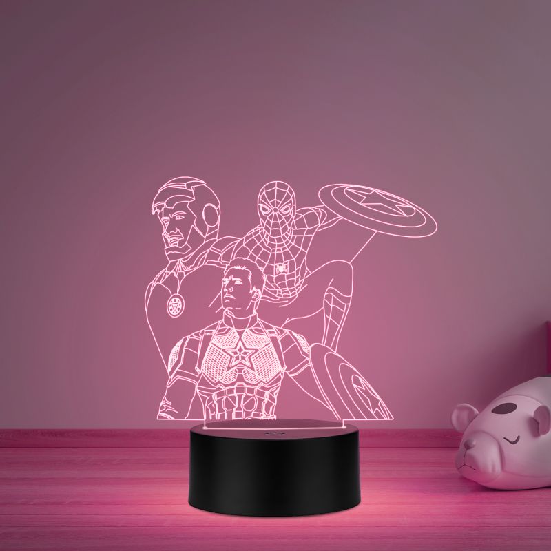 3D Illusion avengers452 Night lamp for Home Decor Light Multicolored